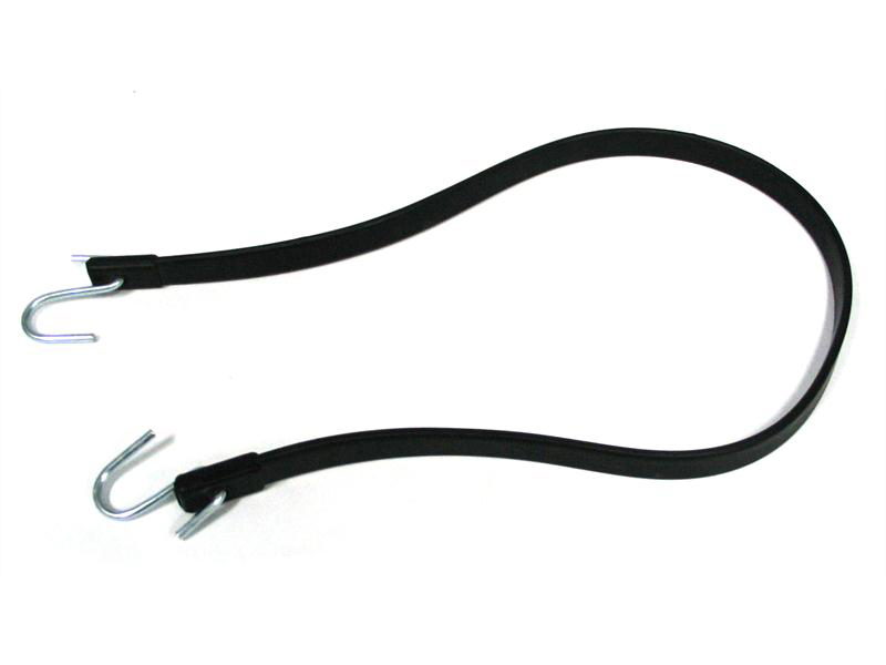 black rubber tie down straps