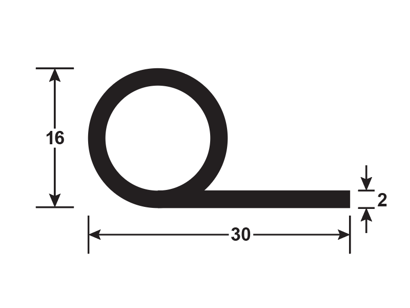 rubber extrusion p seal